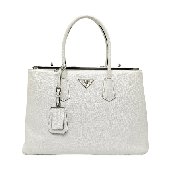 Twin Saffiano Calfskin White