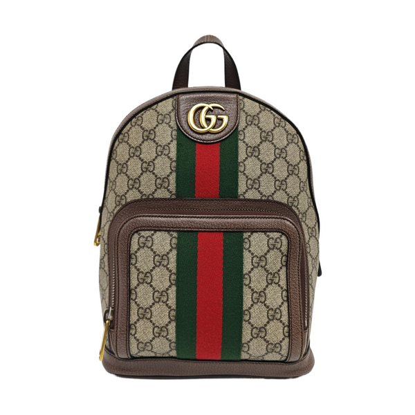 Ophidia Small Monogram Coated Canvas Beige