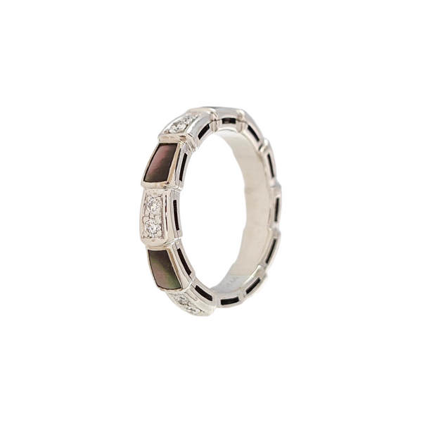 SERPENTI 18k White Gold Silver Ring EU 47