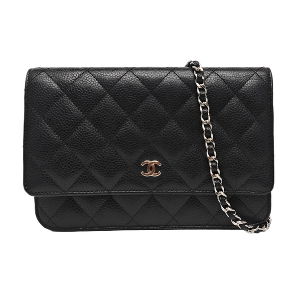 WOC Quilted Grained Calfskin Black