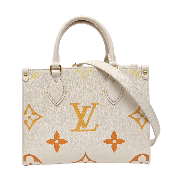ONTHEGO PM Monogram Calfskin Beige