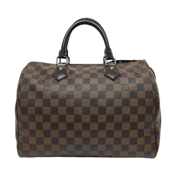 SPEEDY 30 Damier Ebene Coated Canvas Brown