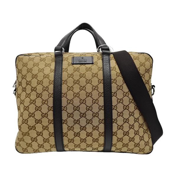 Monogram Canvas Shoulder Bag Brown