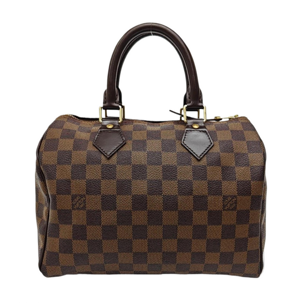 SPEEDY 25 Damier Ebene Coated Canvas Brown