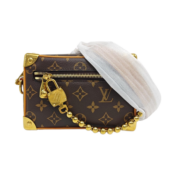 SOFT TRUNK Mini Monogram Coated Canvas Brown