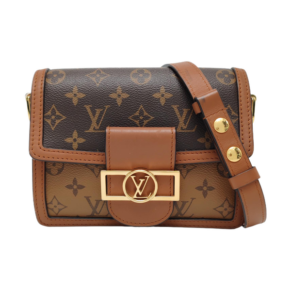 DAUPHINE Mini Monogram Coated Canvas Brown