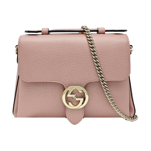 Interlocking G Large Calfskin Pink