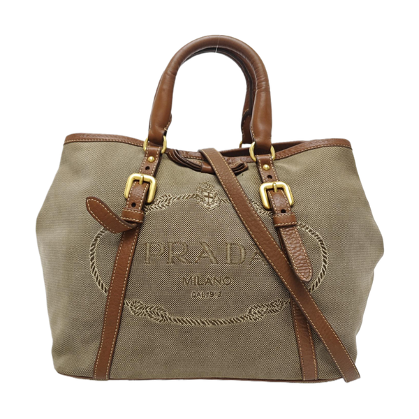 Fabric Tote Bag Brown