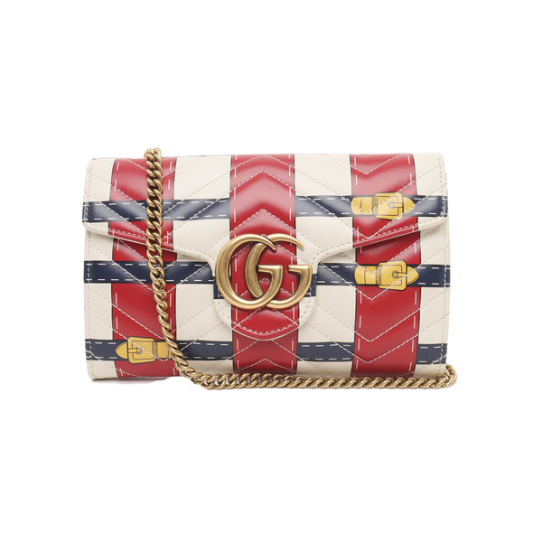 Authenticated pre-owned GG Marmont Mini Quilted Calfskin Multicolor - Shoulder Bag at Looply