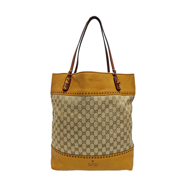 Monogram Fabric Top Handle Bag Beige