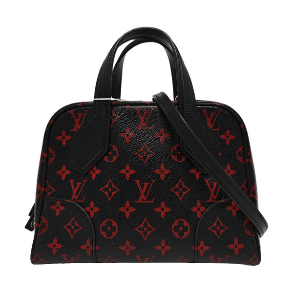 Monogram Coated Canvas Shoulder Bag Black