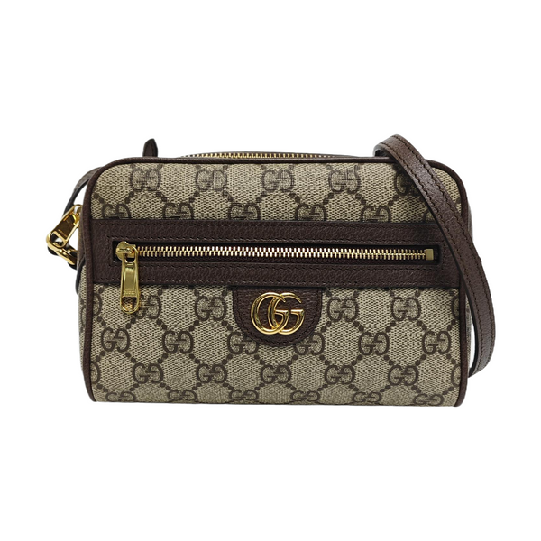 Ophidia Mini Monogram Coated Canvas Beige