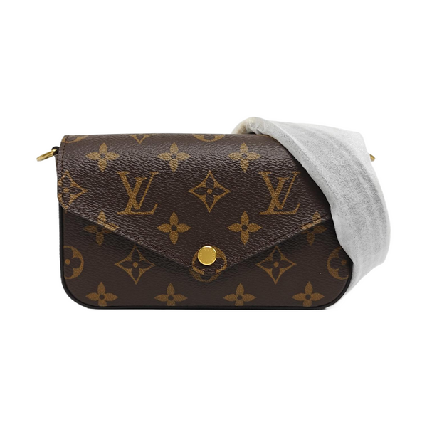Authenticated pre-owned FÉLICIE Monogram Coated Canvas Brown - Shoulder Bag at Looply