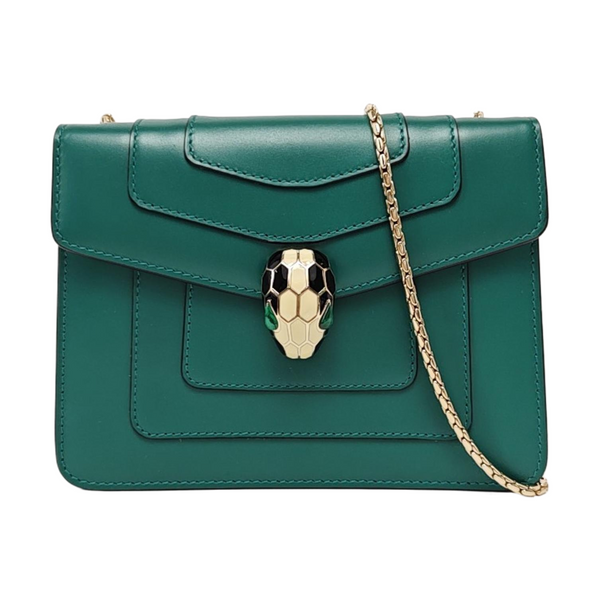 SERPENTI FOREVER Small Quilted Calfskin Green