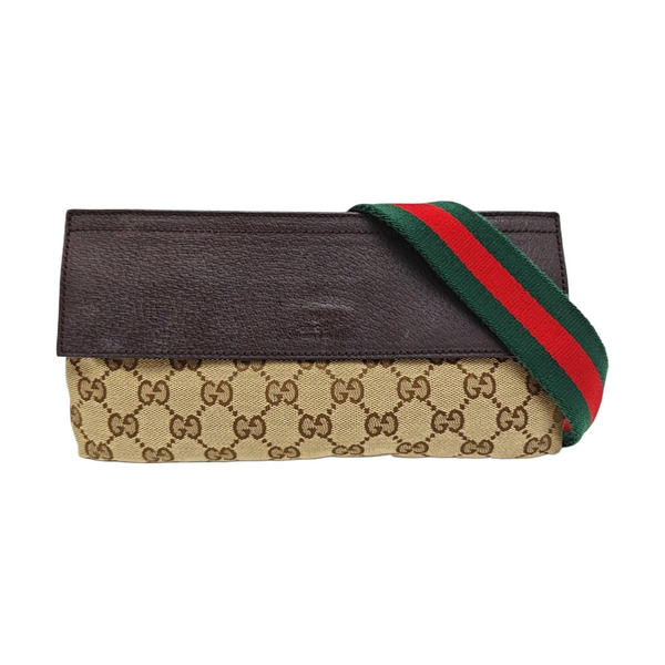 Monogram Canvas Shoulder Bag Brown
