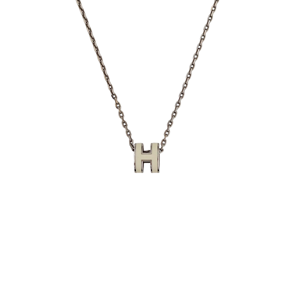 Pop H Metal Silver Necklace