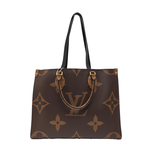 Authenticated pre-owned ONTHEGO MM Monogram Coated Canvas Brown - Tote Bag at Looply