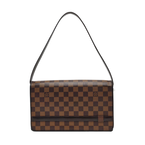 TRIBECA Damier Ebene Coated Canvas Brown
