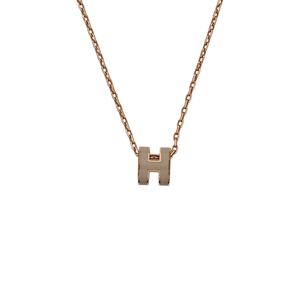Pop H Metal Rose Gold Necklace