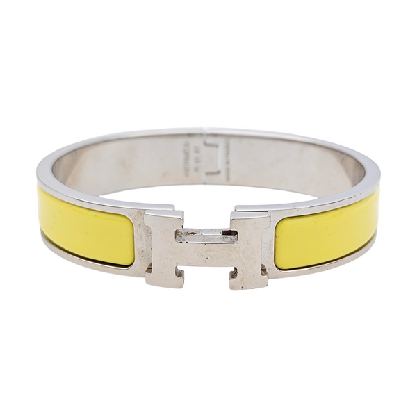 Clic H Metal Silver Bangle