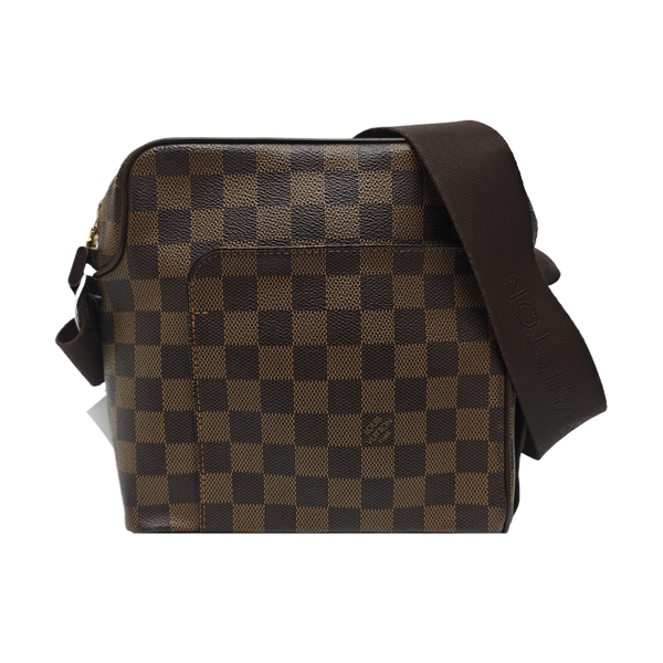 OLAV PM Damier Ebene Coated Canvas Brown