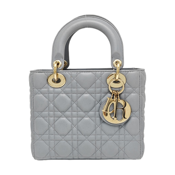 Lady Dior Small Cannage Lambskin Blue