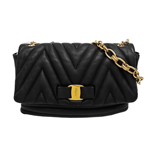 Ginny Quilted Lambskin Black