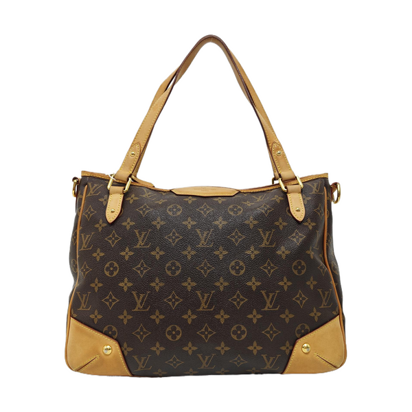 ESTRELA MM Monogram Coated Canvas Brown