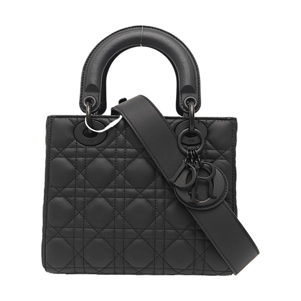 Lady Dior Small Cannage Calfskin Black
