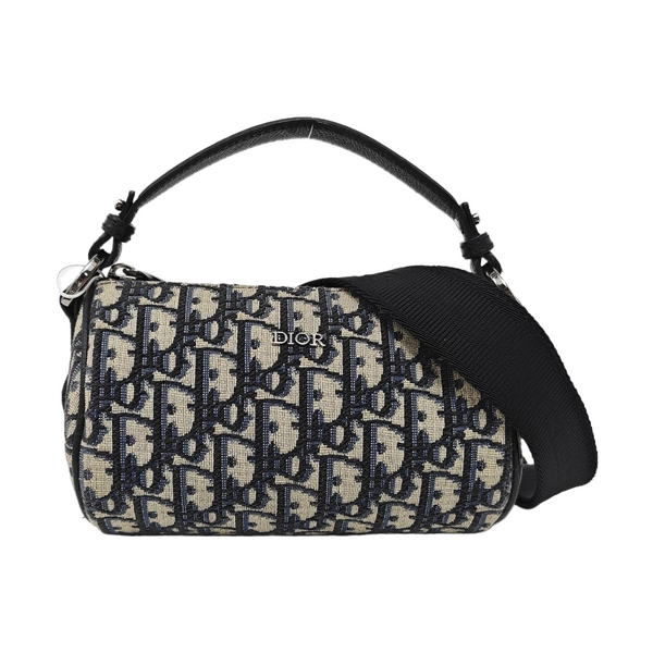 Oblique Canvas Shoulder Bag Beige