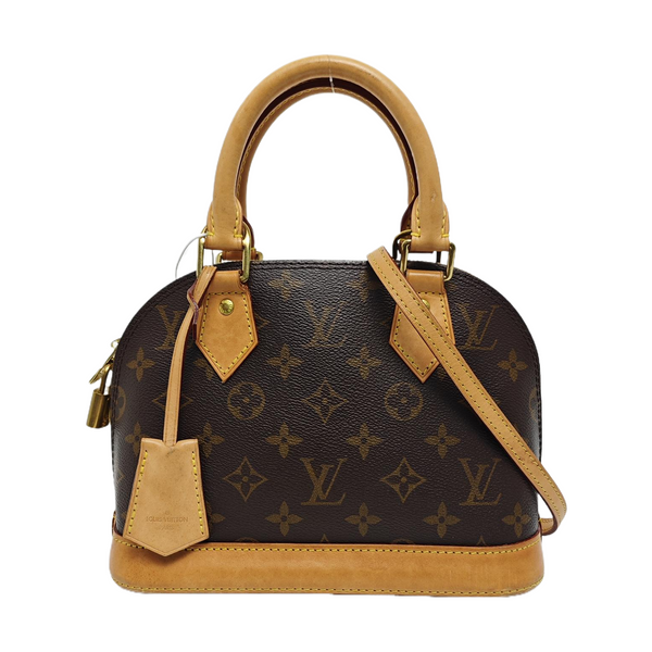 ALMA BB Monogram Coated Canvas Brown