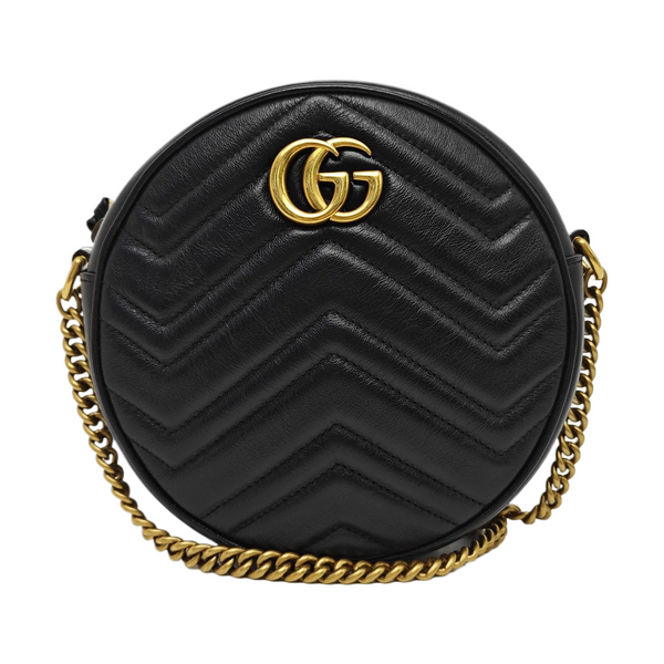 GG Marmont Mini Quilted Calfskin Black