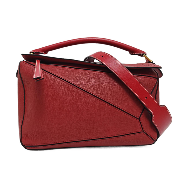 Puzzle Medium Calfskin Red