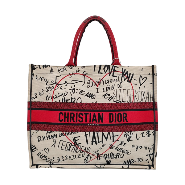 Book Tote Large Canvas White