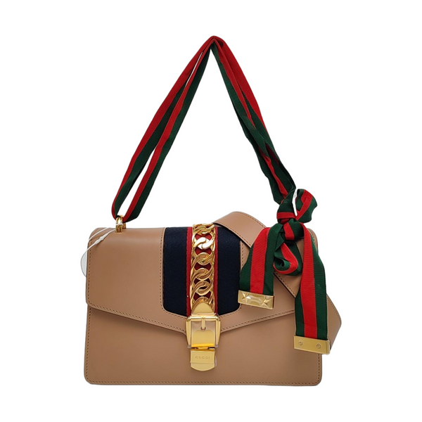 Sylvie Small Calfskin Beige