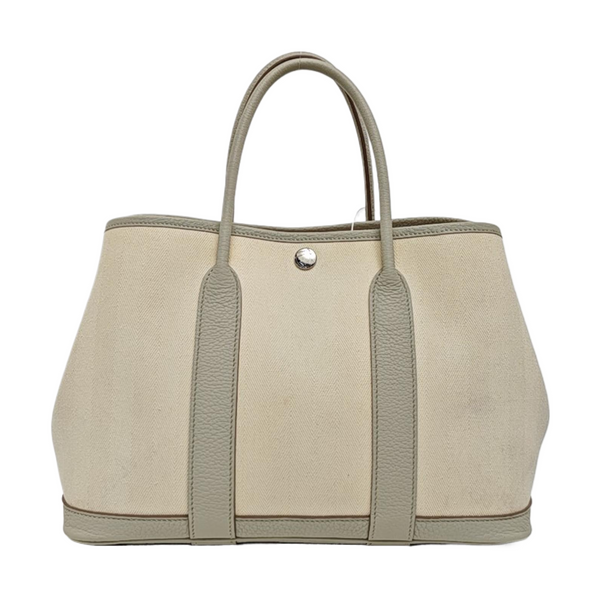 Authenticated pre-owned Garden Party Canvas White - Top Handle Bag at Looply