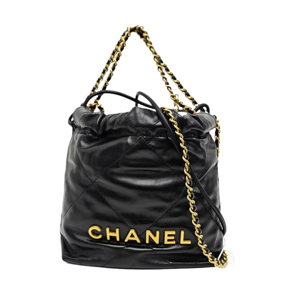 CHANEL 22 Mini Quilted Calfskin Black