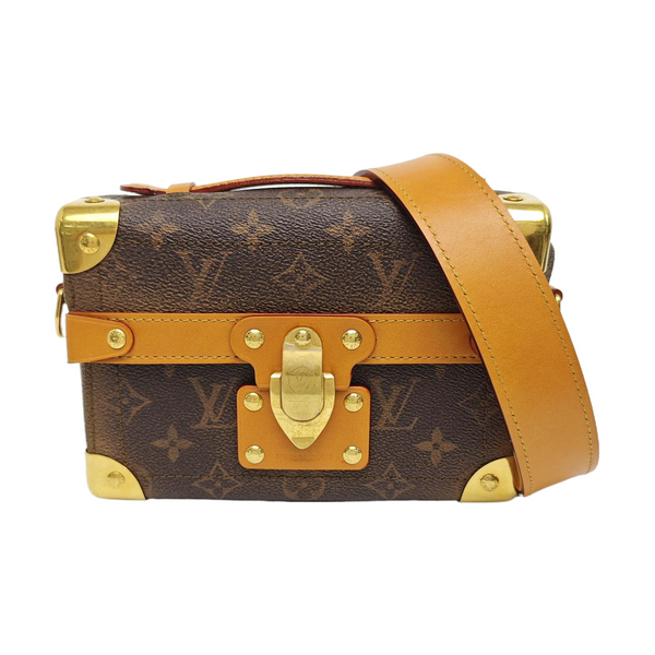 TRUNK Monogram Coated Canvas Brown