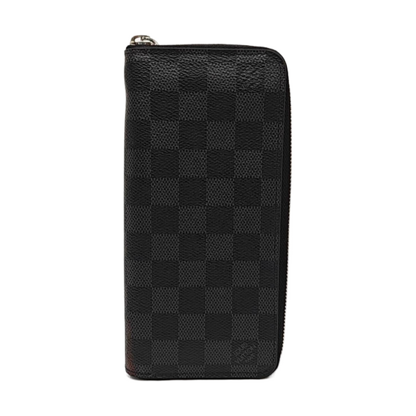 ZIPPY Damier Graphite Coated Canvas Gray Wallet