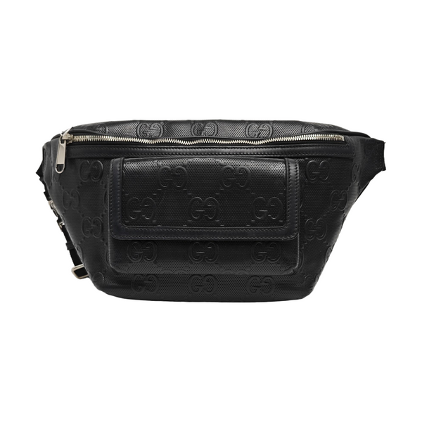 Monogram Calfskin Belt Bag Black