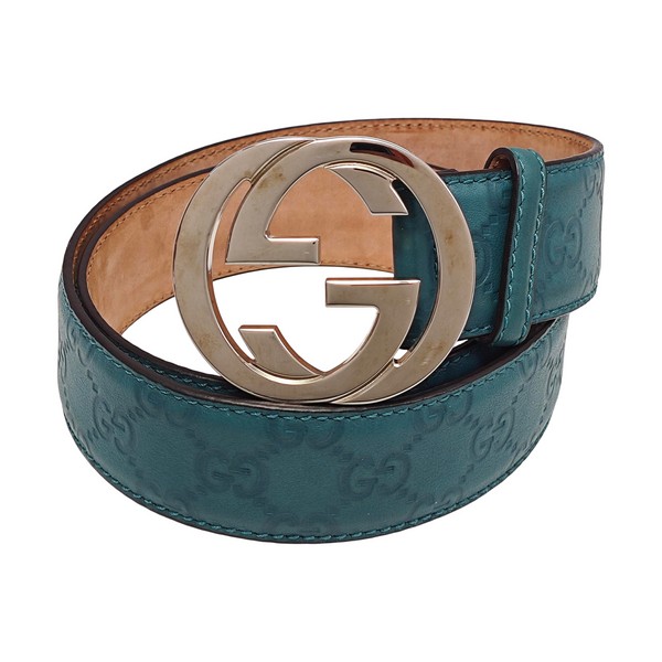 Leather Belt Green