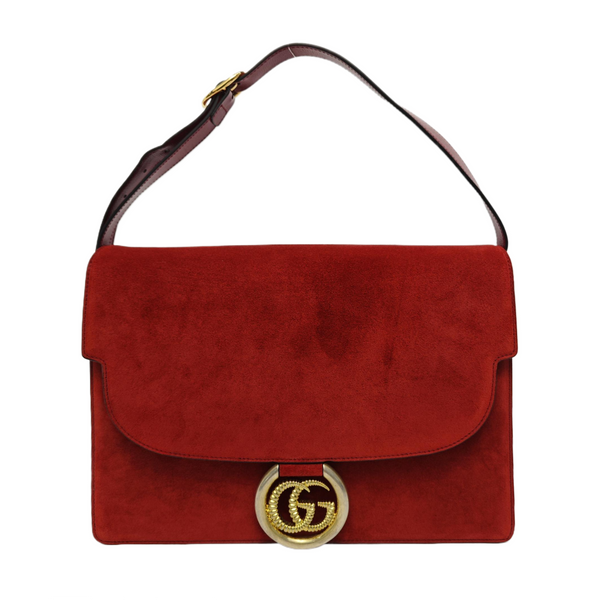 GG Ring Medium Suede Red