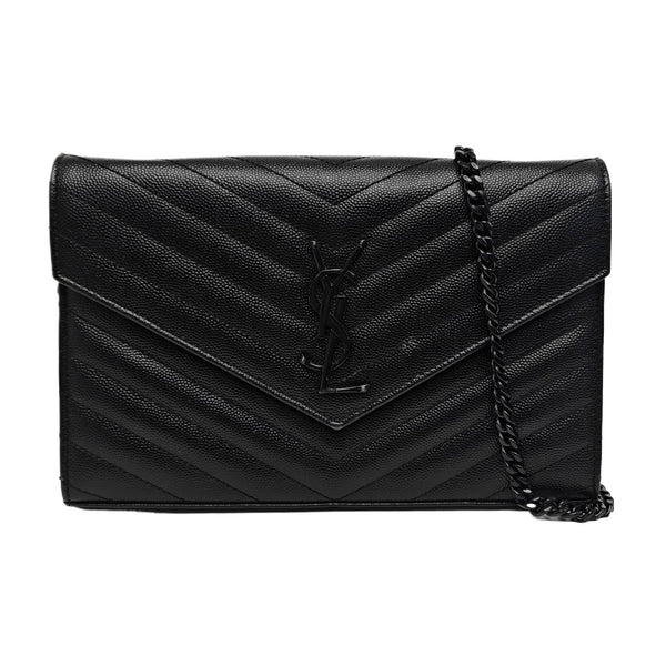 MONOGRAM Medium Chevron Calfskin Black