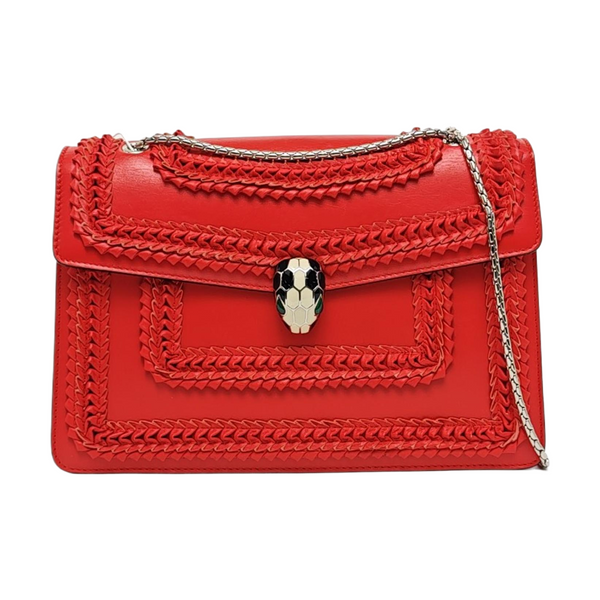 SERPENTI FOREVER Medium Calfskin Red