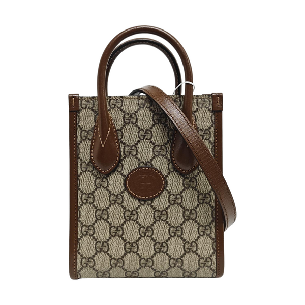Retro Mini Monogram Coated Canvas Beige