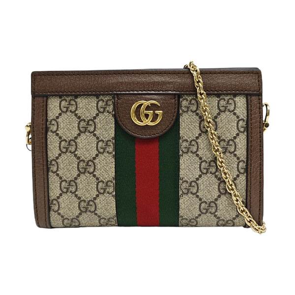 Ophidia Mini Monogram Coated Canvas Beige