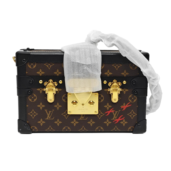 PETITE MALLE Monogram Coated Canvas Brown