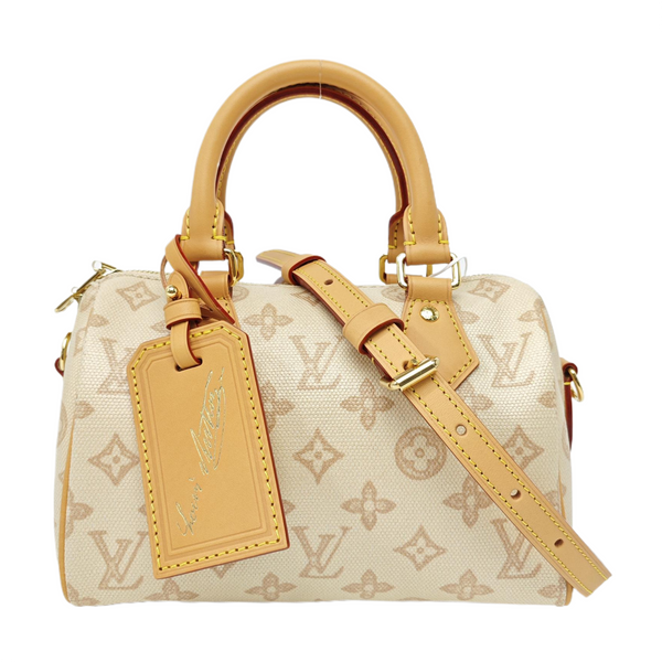 SPEEDY 20 Monogram Coated Canvas Beige