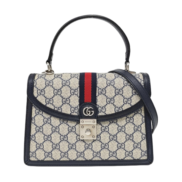 Ophidia Small Monogram Coated Canvas Beige