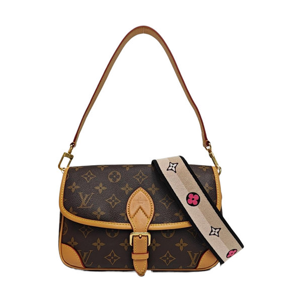 DIANE Monogram Coated Canvas Brown